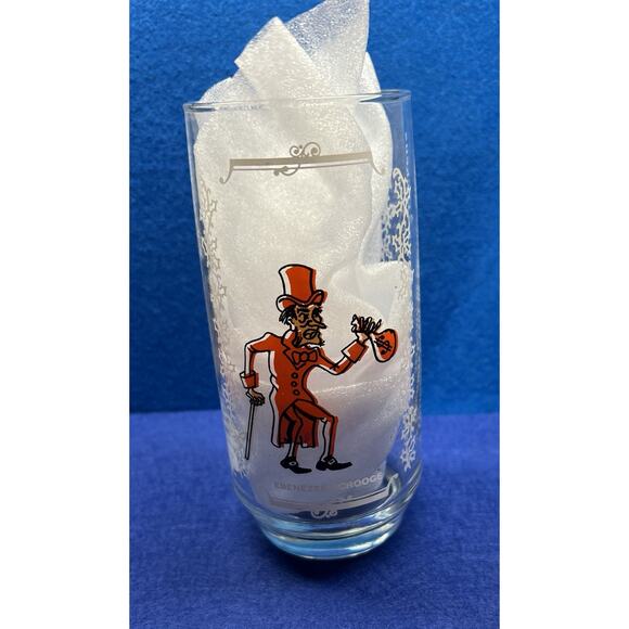 Vintage Rare Subway Ebenezer Scrooge A Christmas Carol Glass Tumbler - Picture 1 of 7